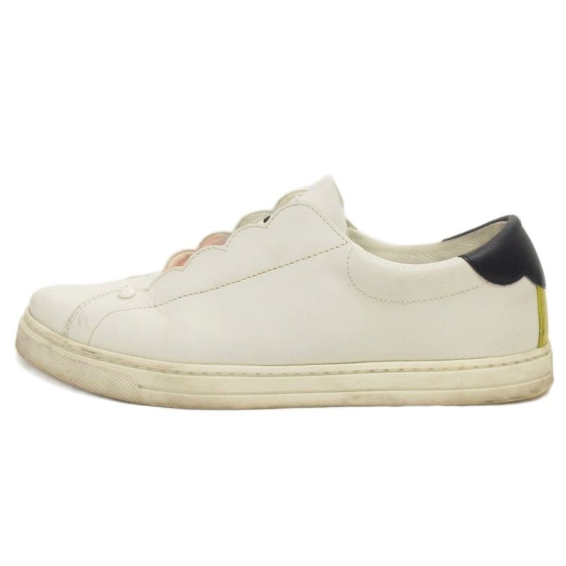 Fendi Sneakers Shoes Low-Cut Leather 8e6592 White 38