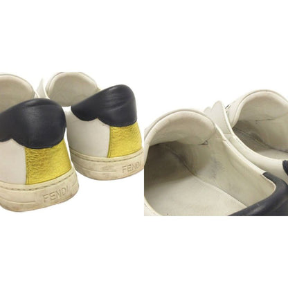 Fendi Sneakers Shoes Low-Cut Leather 8e6592 White 38