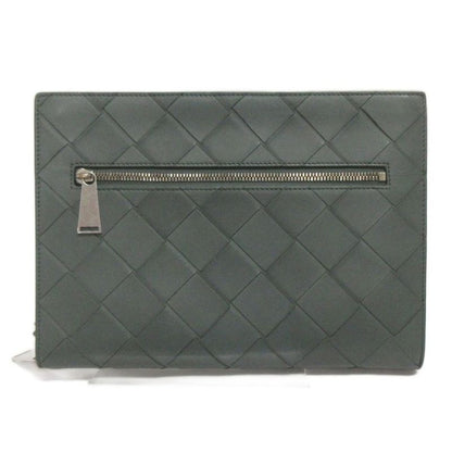 Bottega Veneta Intrecciato Second Bag Clutch Leather Braided 629134 Blue Bag Aa