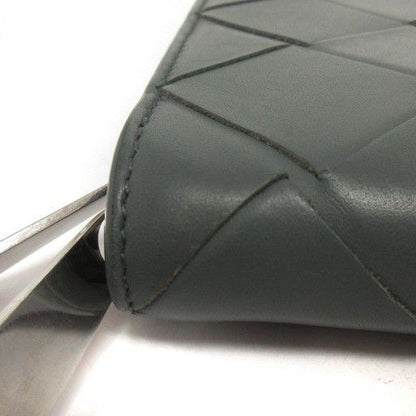 Bottega Veneta Intrecciato Second Bag Clutch Leather Braided 629134 Blue Bag Aa