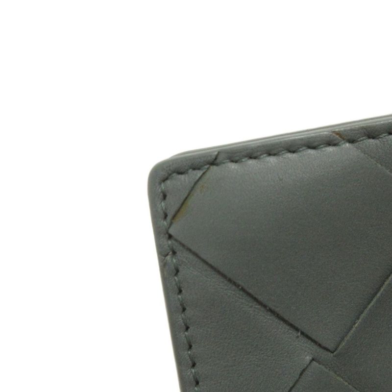 Bottega Veneta Intrecciato Second Bag Clutch Leather Braided 629134 Blue Bag Aa