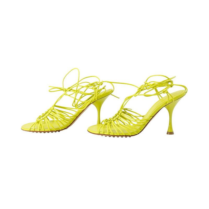 Bottega Veneta Sandals Dot Lace Up 36 Shoes Lime