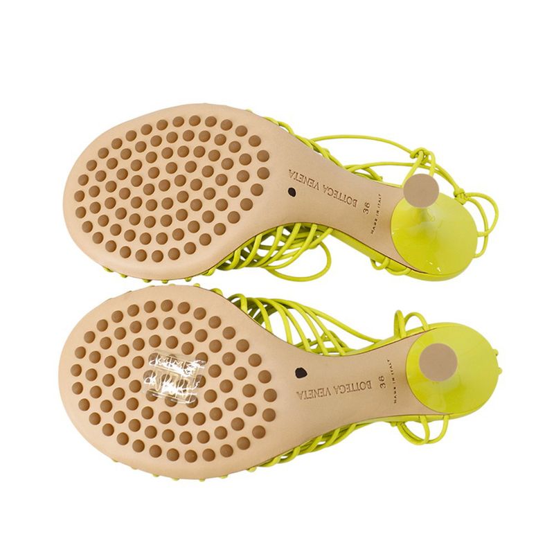 Bottega Veneta Sandals Dot Lace Up 36 Shoes Lime