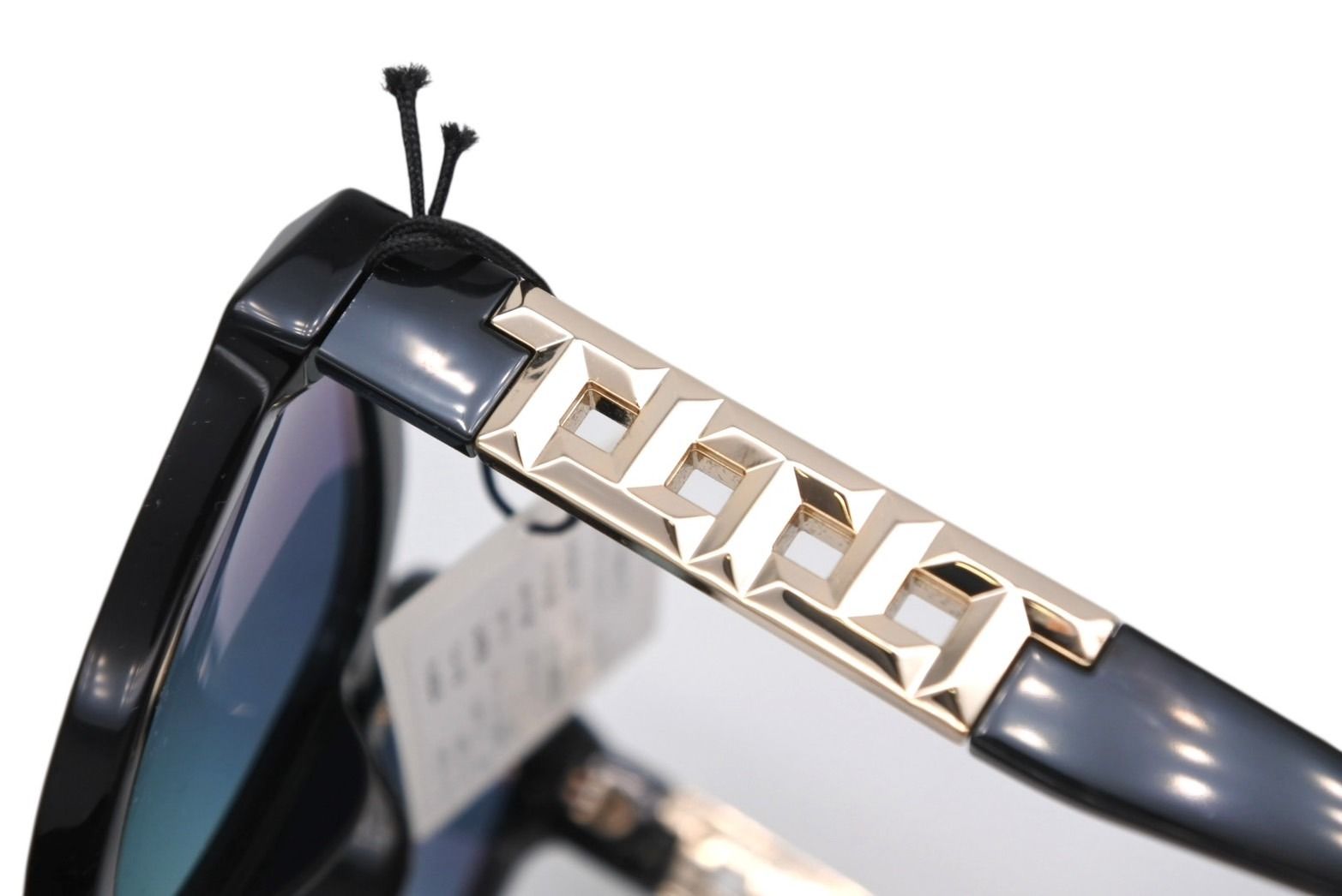 Tiffany & Co Chain Temple Sunglasses Black Blue Gold HardWear 19 Eyewear — view 5