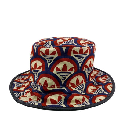 Gucci 696476 Gg Canvas Trefoil Bucket Hat Red Men'S