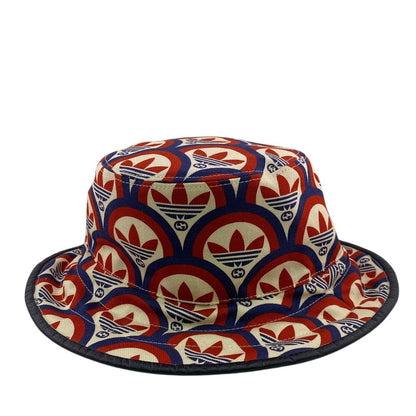 Gucci 696476 Gg Canvas Trefoil Bucket Hat Red Men'S
