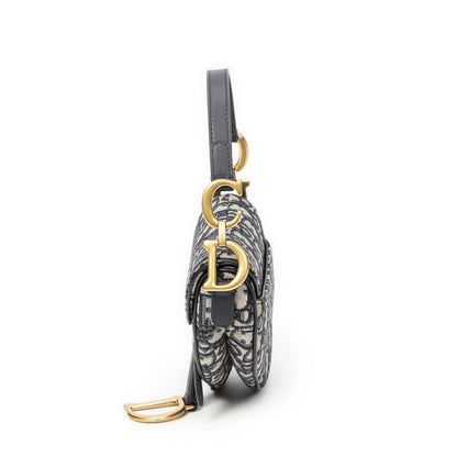 Dior Navy Beige Oblique Jacquard Canvas