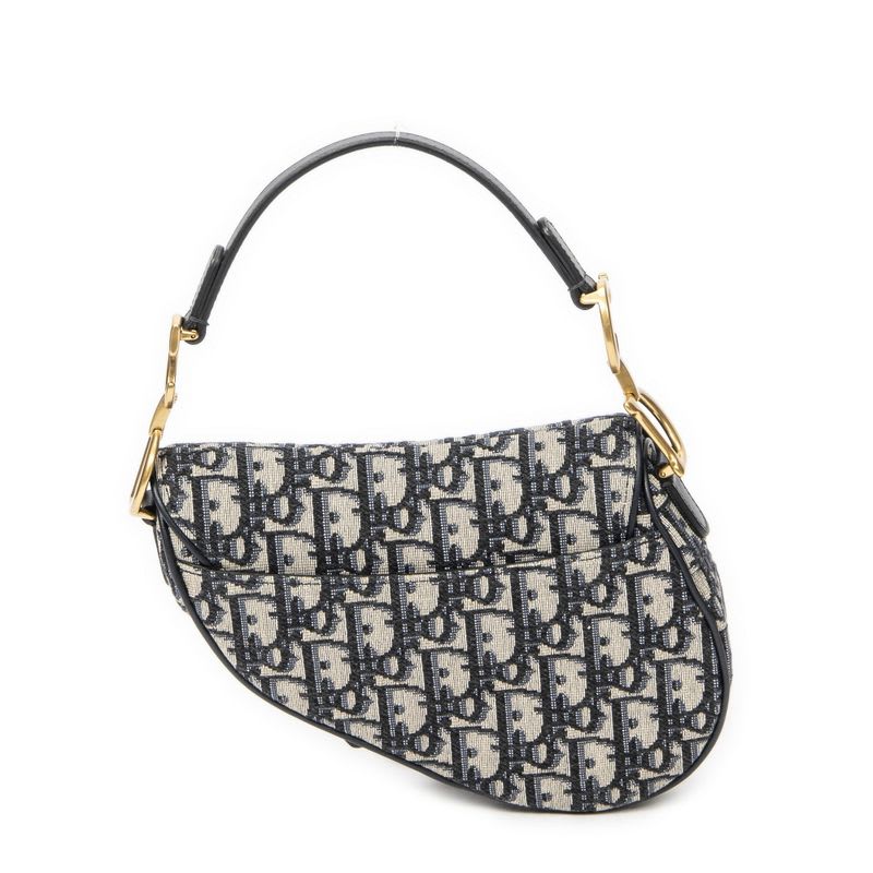 Dior Navy Beige Oblique Jacquard Canvas