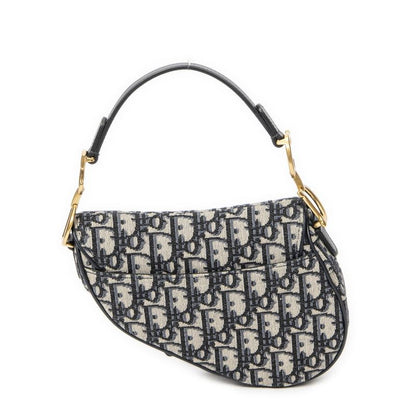 Dior Navy Beige Oblique Jacquard Canvas