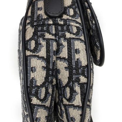 Dior Navy Beige Oblique Jacquard Canvas