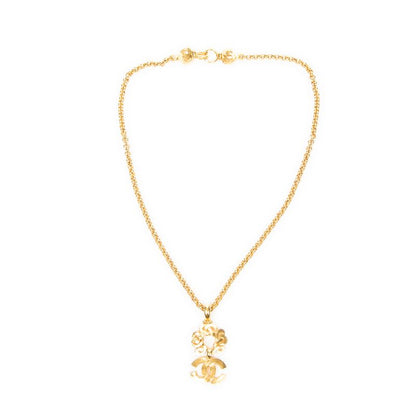 Chanelcoco Mark Pendant Chain Necklace Gold Plated