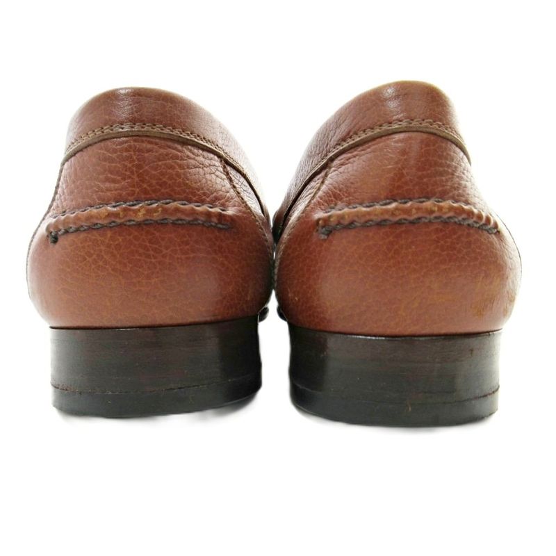 Hermes H Logo Loafer All Leather 36.5 23.5cm (9.25in) Brown 1205 • Mnk3