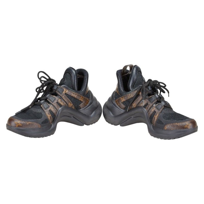 Louis Vuitton Monogram Arclight Line Sneakers Men's: 39 1a43ld Brown Black PVC