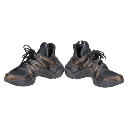 Louis Vuitton Monogram Arclight Line Sneakers Men's: 39 1a43ld Brown Black PVC