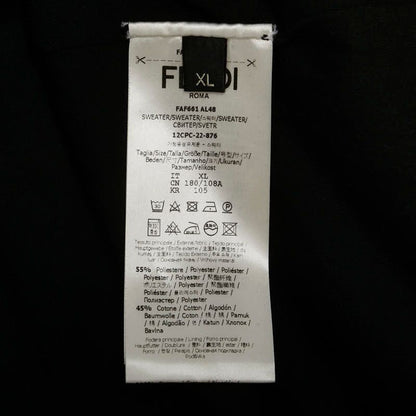 Fendi Logo Parka Pullover Size: XL Black White Polyester Cotton Men's Fendi