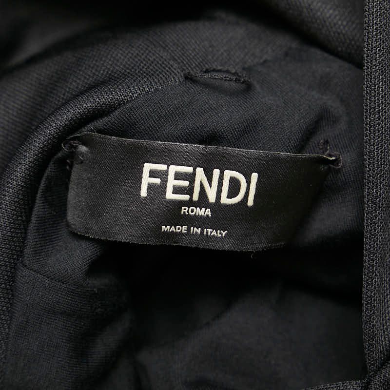 Fendi Logo Parka Pullover Size: XL Black White Polyester Cotton Men's Fendi