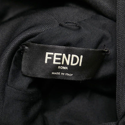 Fendi Logo Parka Pullover Size: XL Black White Polyester Cotton Men's Fendi