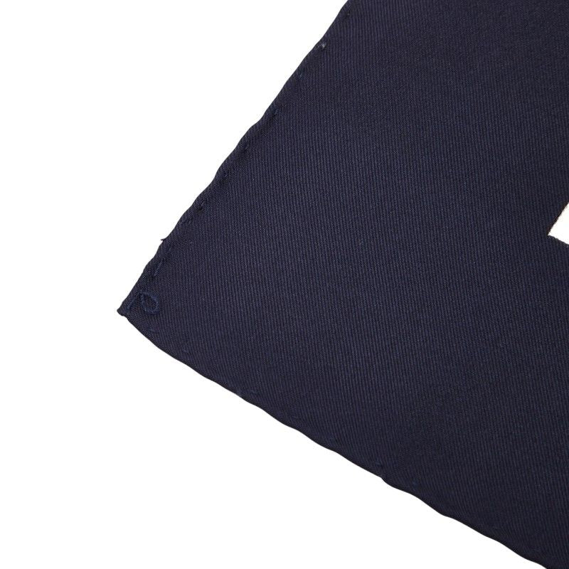 Hermes Carre 90 Eperon D'or Golden Spurs White Navy Multicolor Silk Ladies