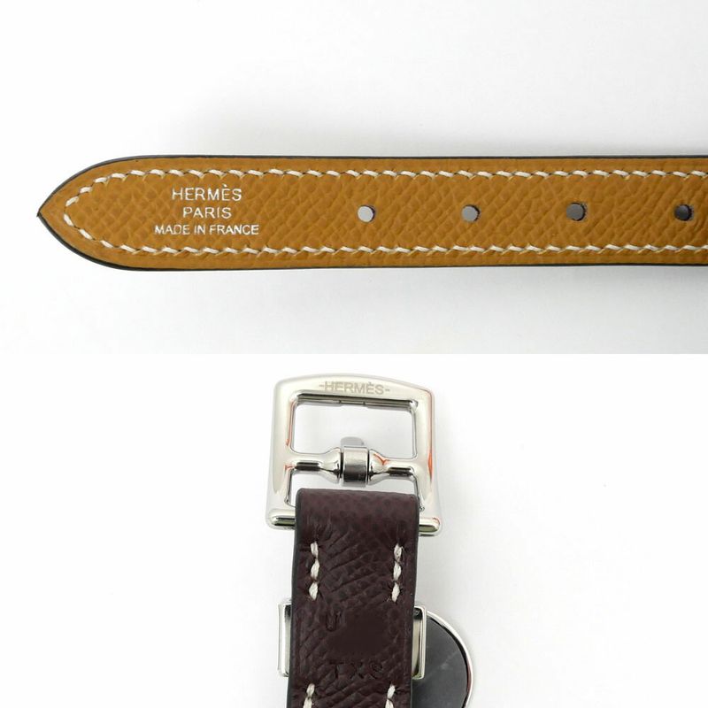 Hermes Dog Collar Tres XS Rouge Serie Nata Sesam Brown Series Vo- Epson