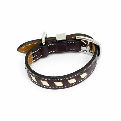 Hermes Dog Collar Tres XS Rouge Serie Nata Sesam Brown Series Vo- Epson