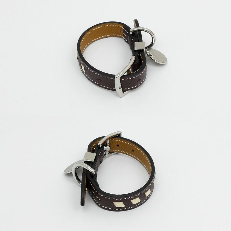 Hermes Dog Collar Tres XS Rouge Serie Nata Sesam Brown Series Vo- Epson