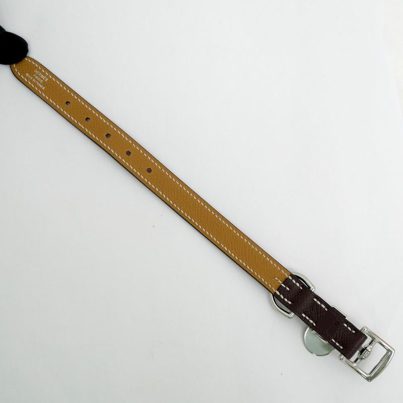 Hermes Dog Collar Tres XS Rouge Serie Nata Sesam Brown Series Vo- Epson