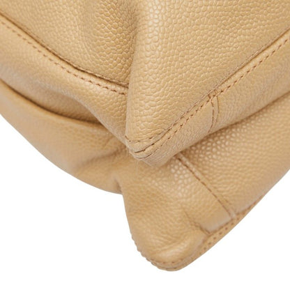 Chanel Cocomark Tote Bag Handbag Beige Caviar Skin Ladies Chanel