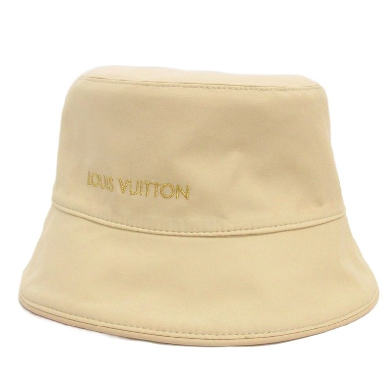 Louis Vuitton Daily Glam Bucket Hat Reversible Monogram Embroidered Logo Beige
