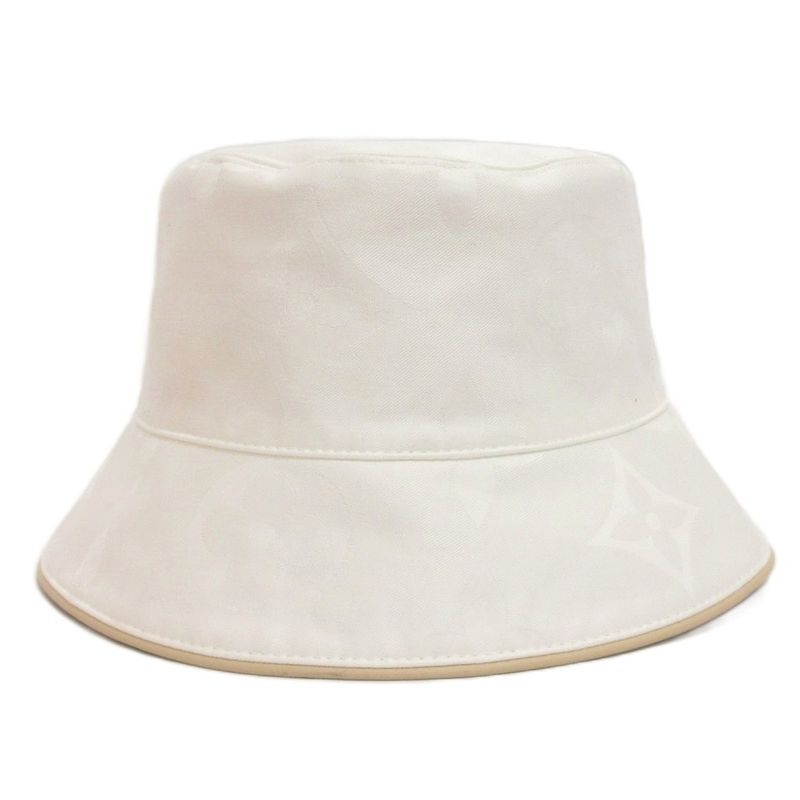 Louis Vuitton Daily Glam Bucket Hat Reversible Monogram Embroidered Logo Beige