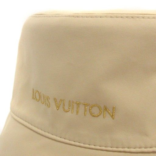 Louis Vuitton Daily Glam Bucket Hat Reversible Monogram Embroidered Logo Beige