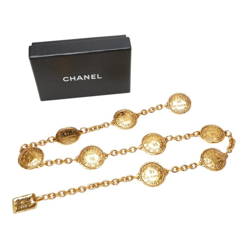 Chanel 31 Rue Cambon Chain Belt Gold Plated Ladies Chanel