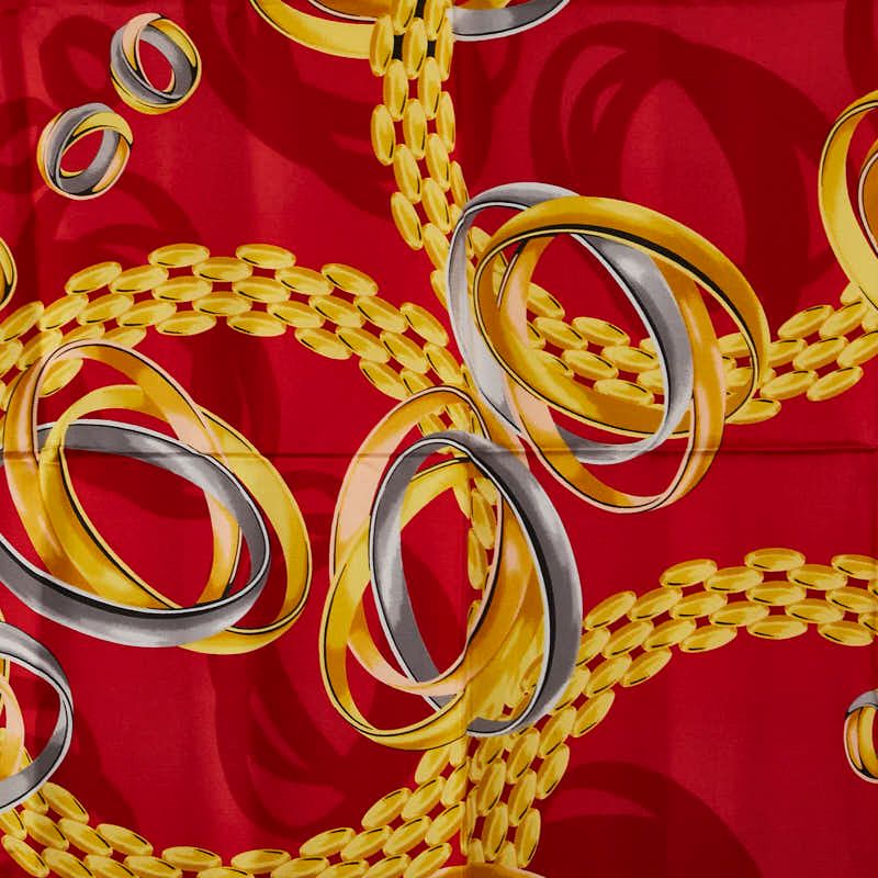 Cartier Trinity Ring Panther Bracelet Red Yellow Multicolor Silk Ladies Cartier