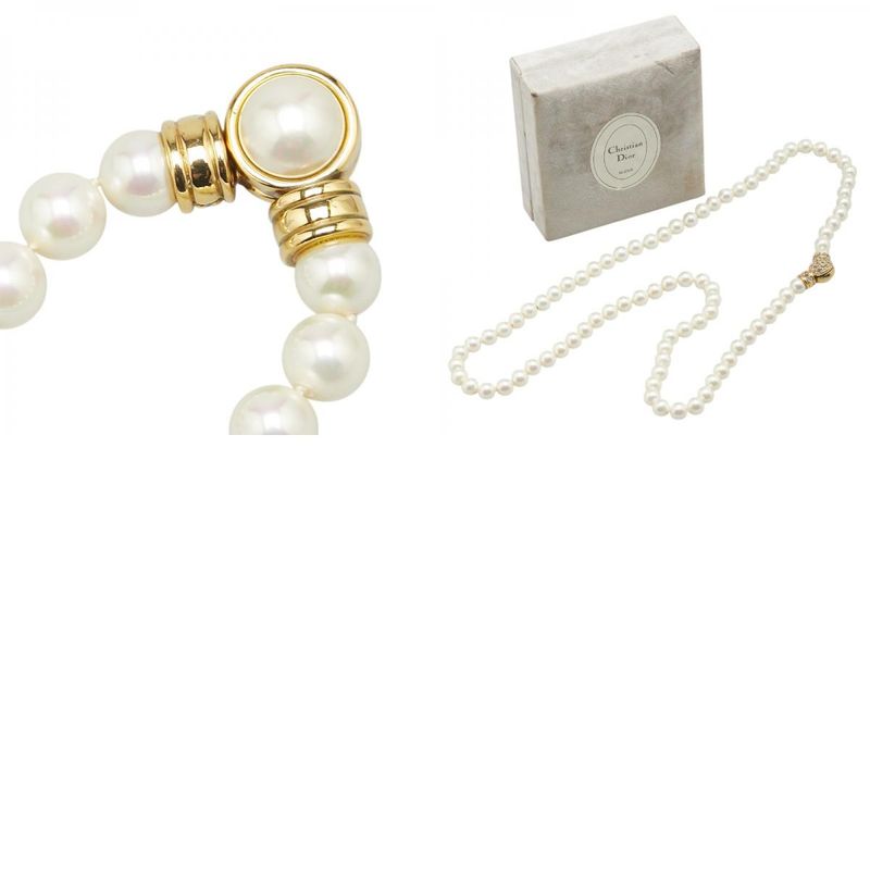 Dior Pearl Rhinestone Gold Plated Ladies Dior