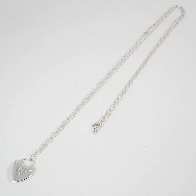 Tiffany & Co 925 Keyhole Heart Pendant Necklace j112-5