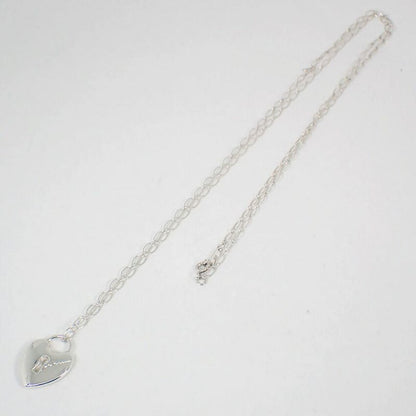 Tiffany & Co 925 Keyhole Heart Pendant Necklace j112-5