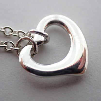 Tiffany & Co 925 Open Heart 3pc Necklace j111-84
