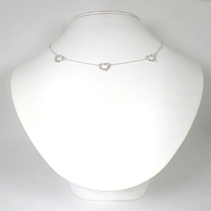 Tiffany & Co 925 Open Heart 3pc Necklace j111-84