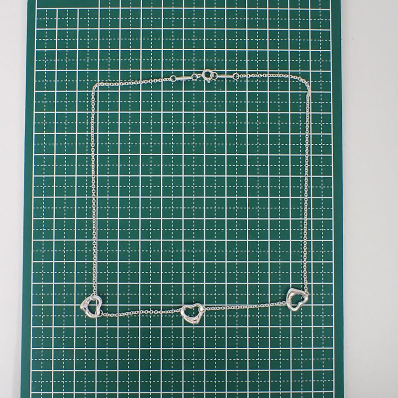Tiffany & Co 925 Open Heart 3pc Necklace j111-84