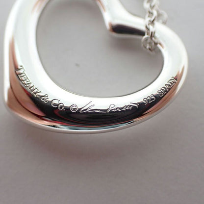 Tiffany & Co 925 Open Heart Pendant Necklace j111-82