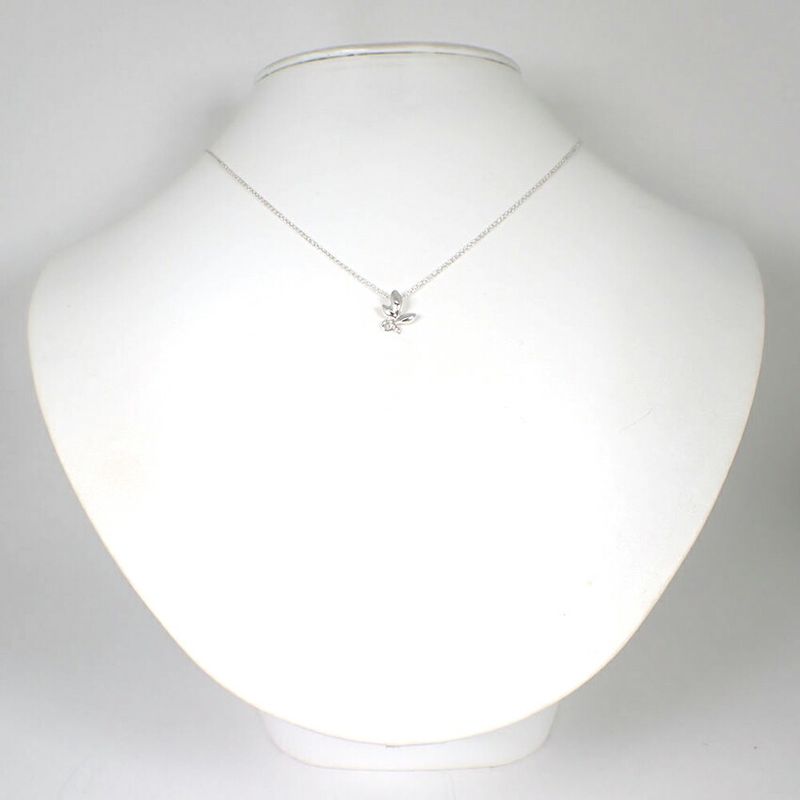 Tiffany & Co 925 Olive Leaf Pendant Necklace j111-83