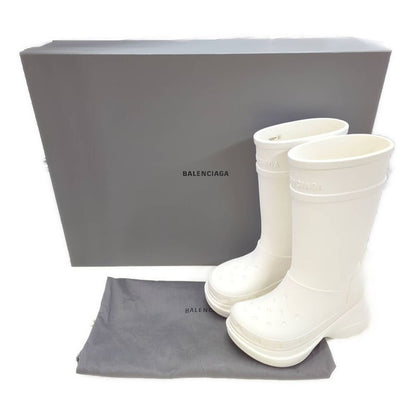 Balenciaga Crocs Collaboration Rubber Long Boots Shoes Rain Boots 36 White