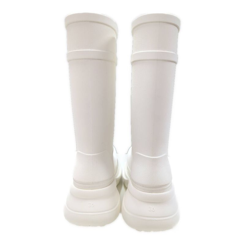 Balenciaga Crocs Collaboration Rubber Long Boots Shoes Rain Boots 36 White