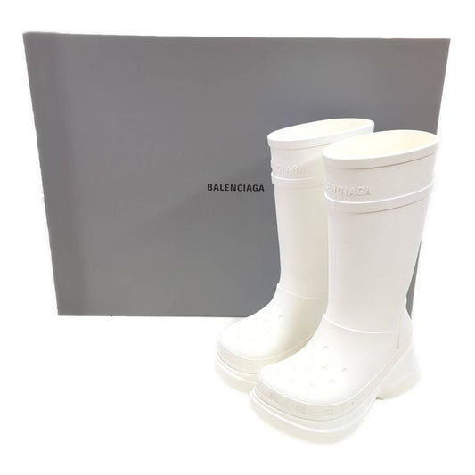 Balenciaga Crocs Collaboration Rubber Long Boots Shoes Rain Boots 36 White