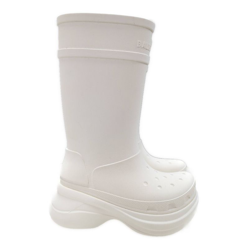 Balenciaga Crocs Collaboration Rubber Long Boots Shoes Rain Boots 36 White
