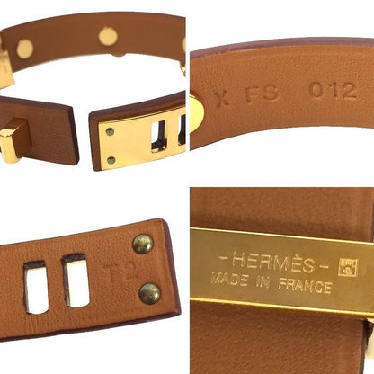 Sale Hermes Leather Bracelet Mini Dog Annaud T2 Aq8113