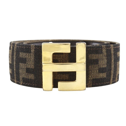 Fendi Zucca Nylon Canvas Brown Women's Belt