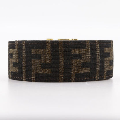 Fendi Zucca Nylon Canvas Brown Women's Belt