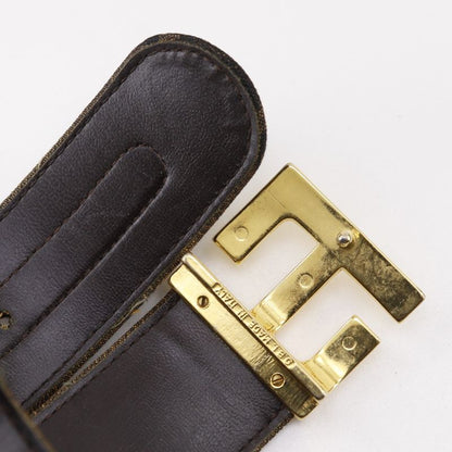 Fendi Zucca Nylon Canvas Brown Women's Belt