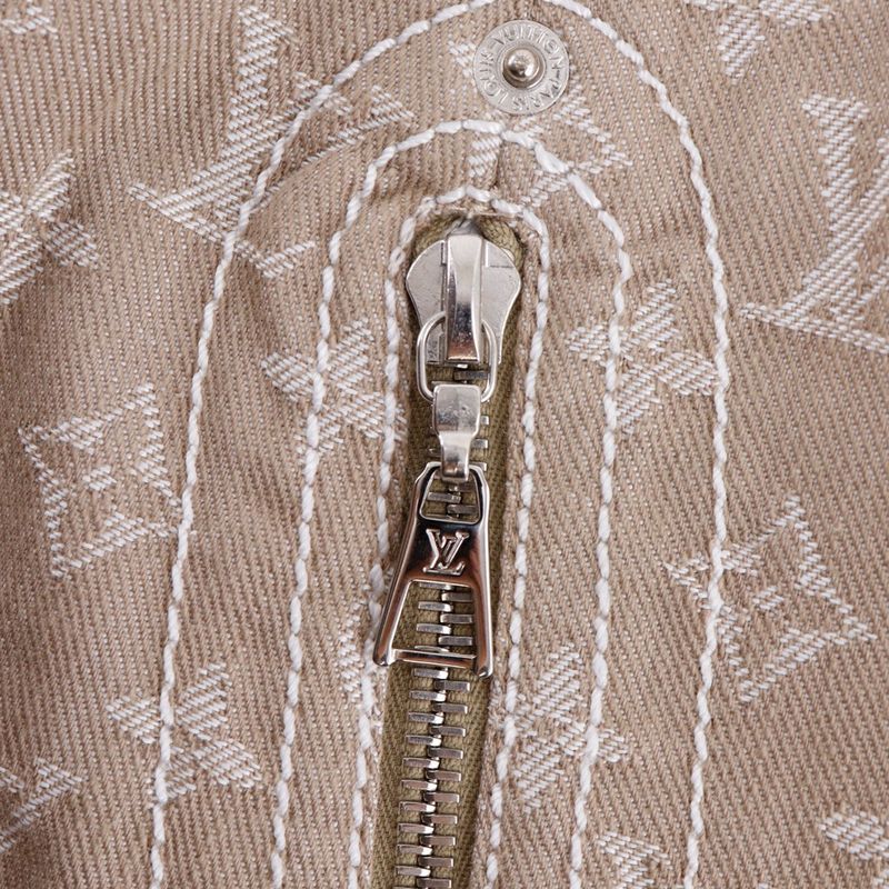 Louis Vuitton Monogram Denim Tight Cotton X Polyester Brown Women's Skirt