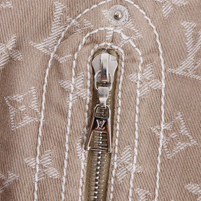 Louis Vuitton Monogram Denim Tight Cotton X Polyester Brown Women's Skirt